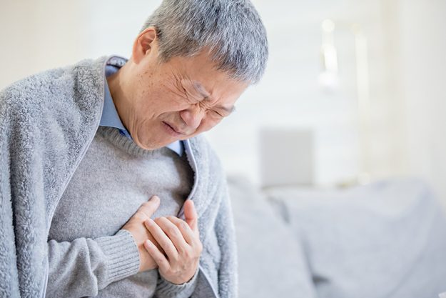 Asian elderly man feel chest pain Asian elderly man feel chest pain