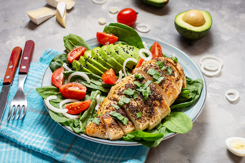Grilled chicken breast and avocado salad Grilled chicken breast and avocado salad