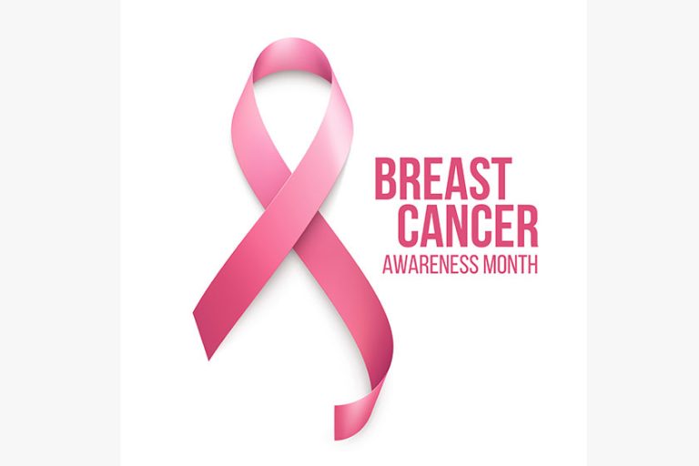 Breast cancer awareness ribbon background vector illustration