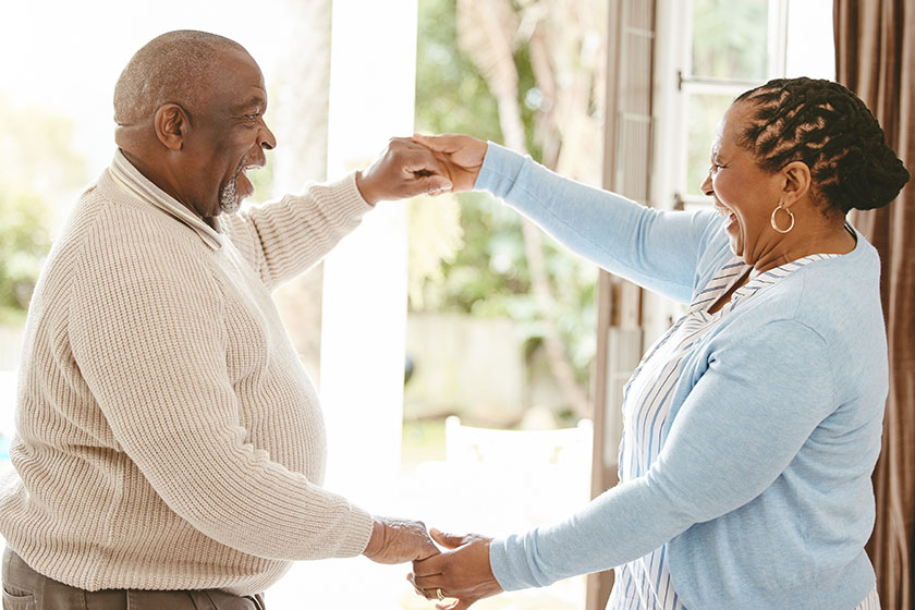 Dance what keeps love flame burning affectionate mature couple spending