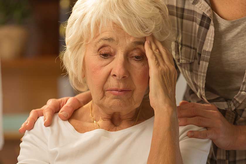 Senior woman feeling discomfort Senior woman feeling discomfort