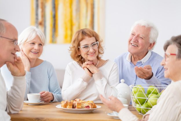Sunday,Coffee,Meeting,Of,Group,Of,Active,Seniors